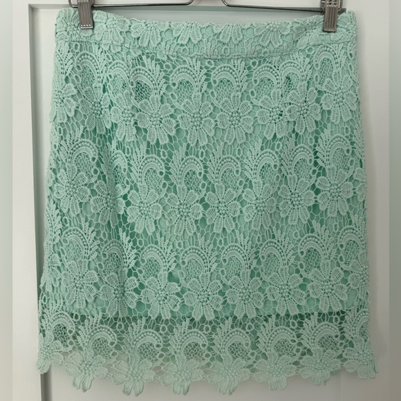 Forever 21 Mint Floral Lace Mini Skirt - Picture 2 of 3